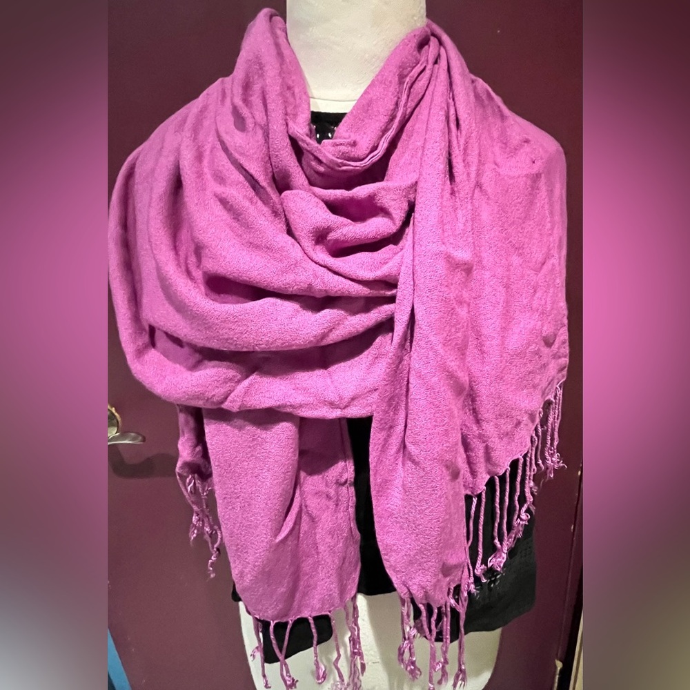 Purple Scarf with Tassels